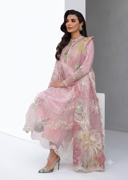 A Floral Mesh - Rose Pink